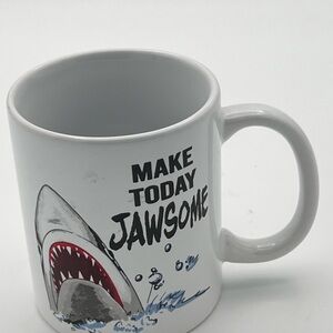 White Ceramic 'Make Today Jawsome' Shark Mug Cup Novelty